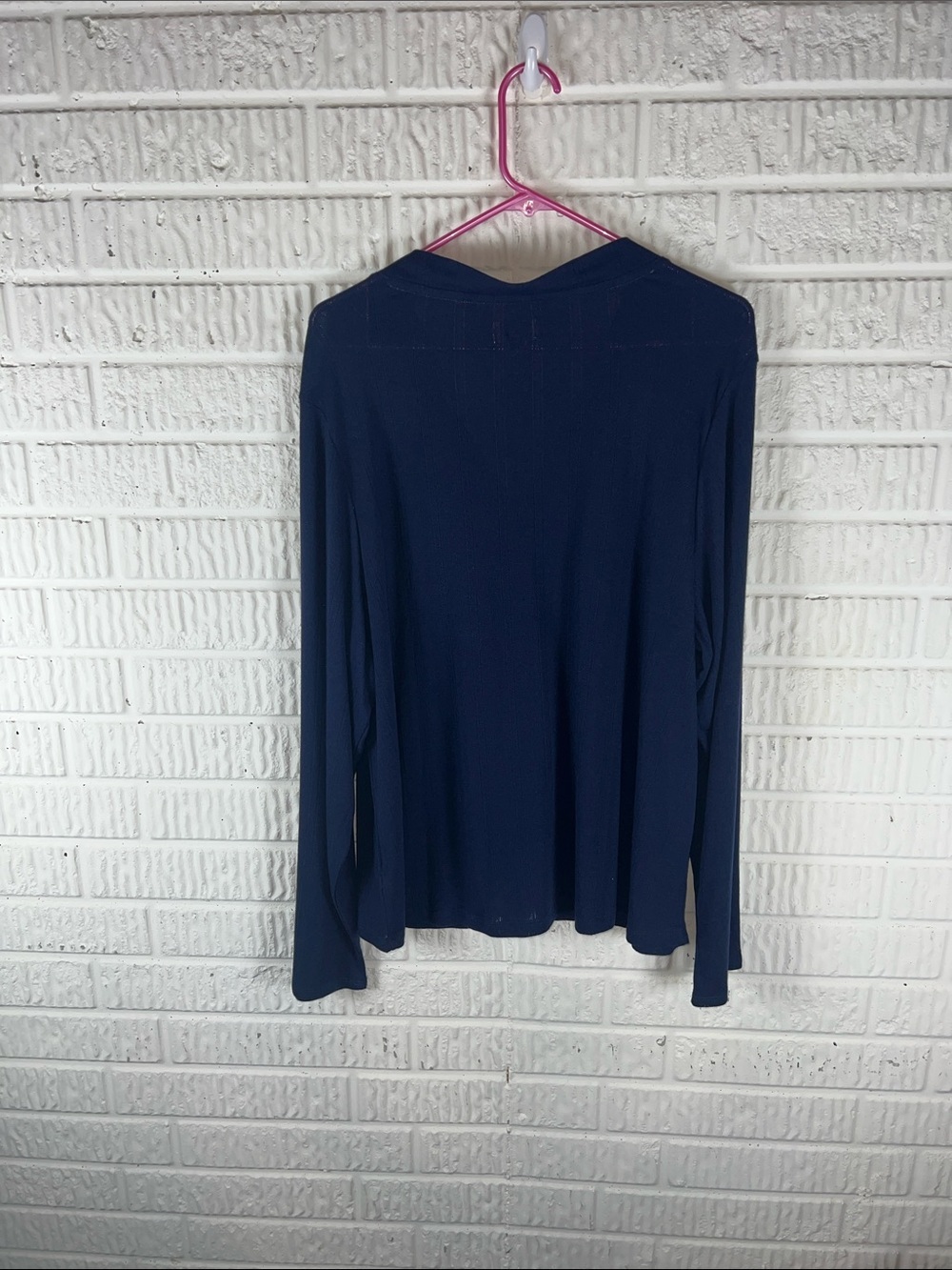 Sunday Brunch Navy Blue V-Neck Button Cardigan - Picture 2 of 4